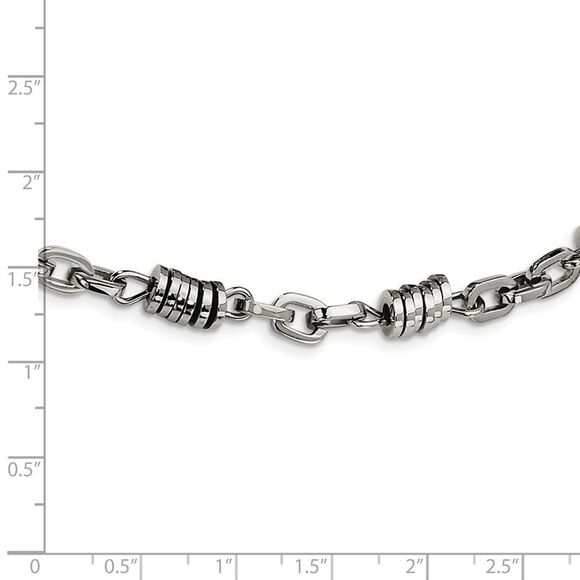 Men's Stainless Steel 6mm Disk Link Chain Necklace, 20 Inch - Picture 4 of 6